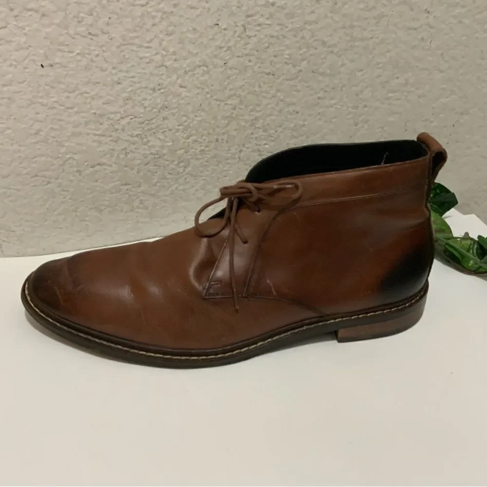 Cole Haan Kennedy Grand Chukka Boots Lace Up Brown Ankle Boots Men’s Size 11.5 M
